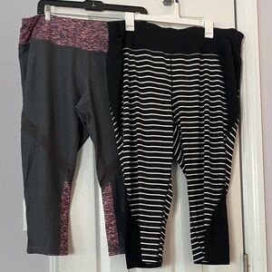 Livi Active Black and Pink Leggings Set